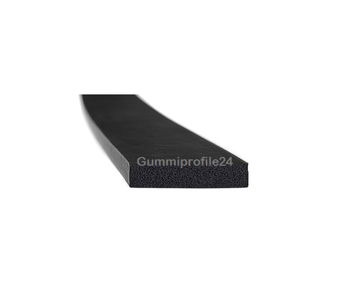 4x20 mm EPDM Moosgummi-Vierkantprofil schwarz