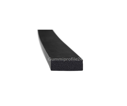 5x15 mm EPDM Moosgummi-Vierkantprofil schwarz