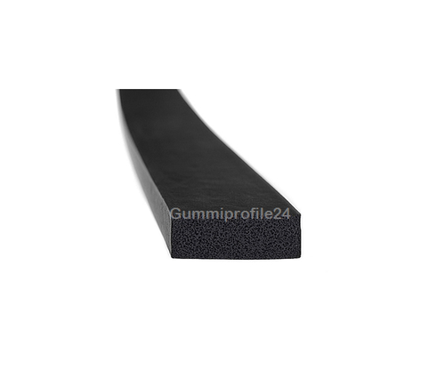 6x15 mm EPDM Moosgummi-Vierkantprofil schwarz