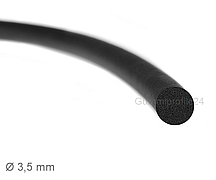 3,5 mm EPDM Moosgummi-Rundschnur schwarz