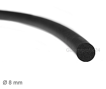 8 mm EPDM Moosgummi-Rundschnur schwarz