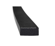 20x45 mm EPDM Moosgummi-Vierkantprofil schwarz