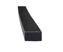 25x45 mm EPDM Moosgummi-Vierkantprofil schwarz