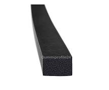 40x50 mm EPDM Moosgummi-Vierkantprofil schwarz
