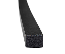 50x50 mm EPDM Moosgummi-Vierkantprofil schwarz