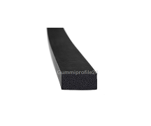 8x15 mm EPDM Moosgummi-Vierkantprofil schwarz
